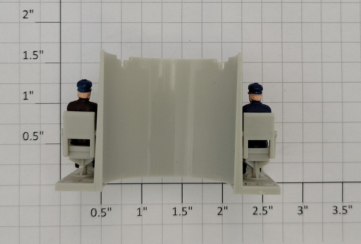 Lionel 2022121-135 O Gauge White Scale F Unit Cab Interior w/ Crew w/o Controls