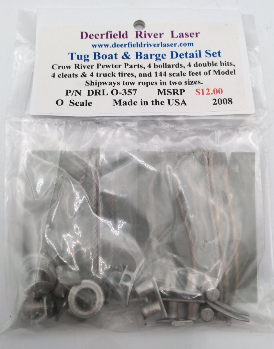 Deerfield River Laser 2008 O Scale Tug Boat & Barge Detail Set