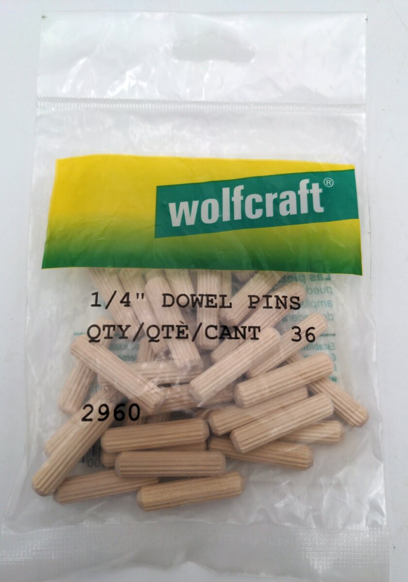 Wolfcraft 2960 1/4" Dowel Pins Pack Of 36