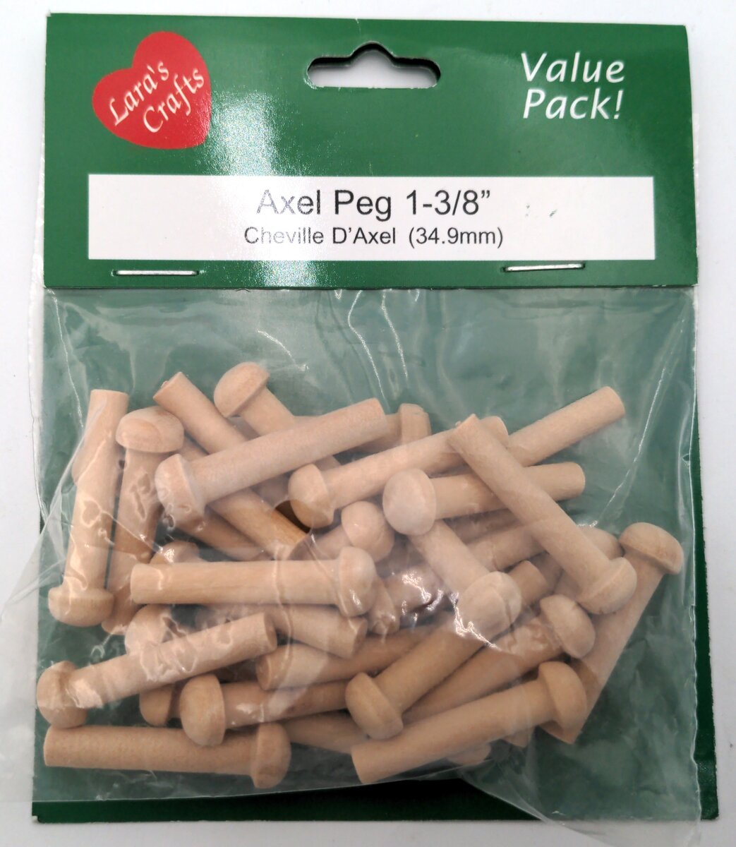 Lara's Crafts V10029 Axel Peg 1-3/8" Cheville D'Axel (34.9mm) Pack Of 31
