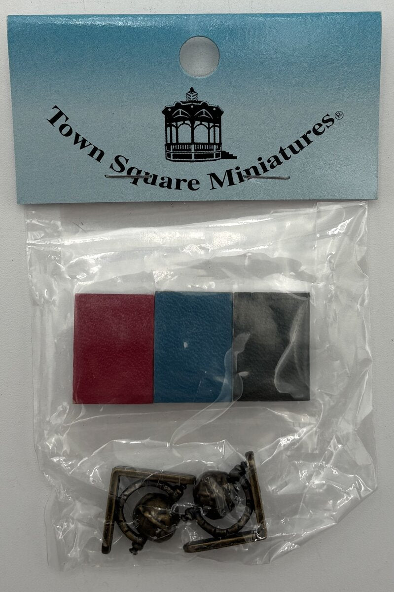 Town Square Miniatures S1614 1:12 Antique Brass Globe Bookends w/Books