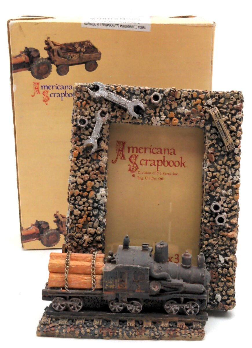 American Scrapbook 98-288 2"x3" Train Picture Frame