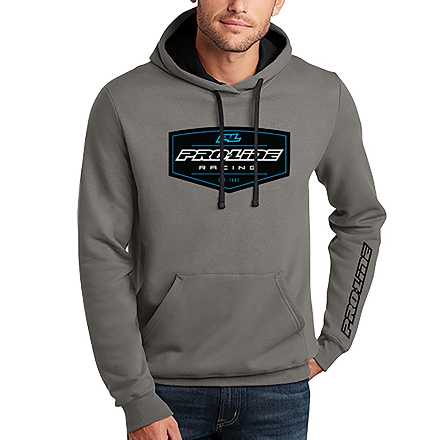 Pro-Line Racing 986401 Pro-Line Crest Grey Hoodie - Small