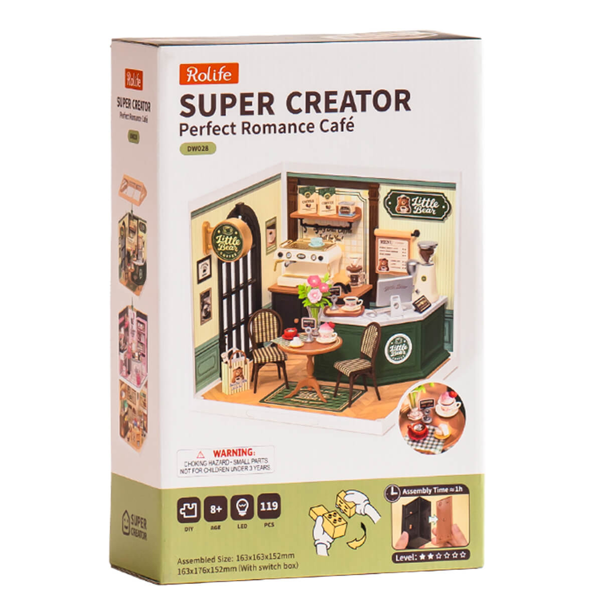 Robotime DW028 Rolife Perfect Romance Cafe DIY Miniature House