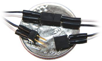 Train Control Systems 1521 Purple Wires 2-Pin Mini Connector