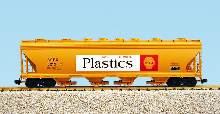 USA Trains R14117 G Shell Yellow 4-Bay Cneter Flow Covered Hopper