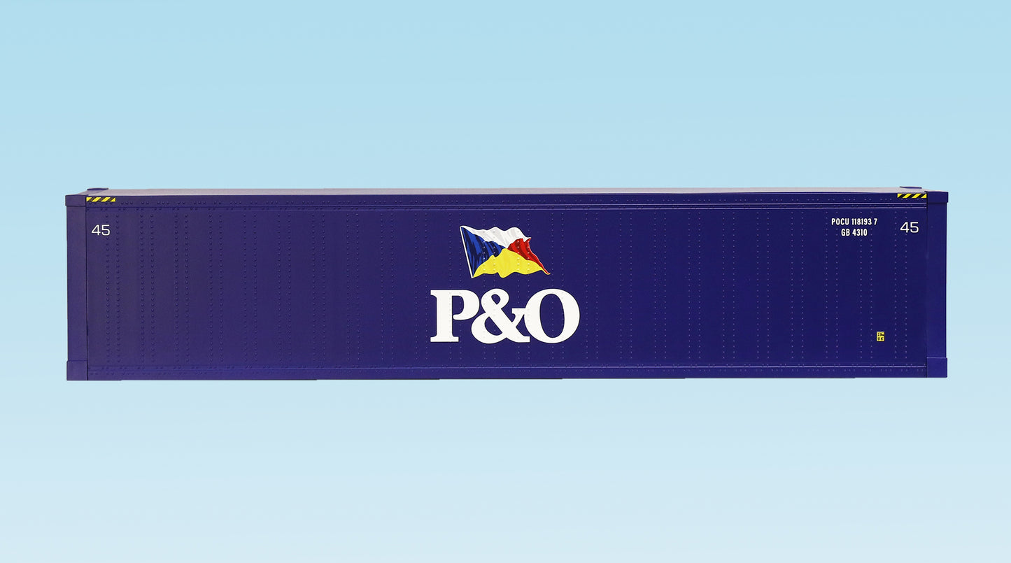 USA Trains R1727C G P&O Blue 45' Container with Smooth Sides