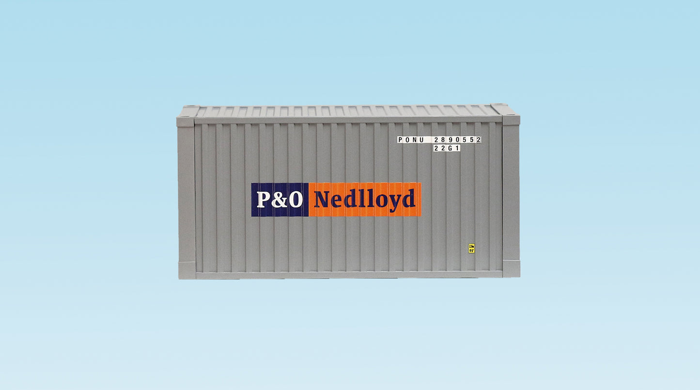 USA Trains R1736A G P&O Nedlloyd 20' Container with Corrugated Sides