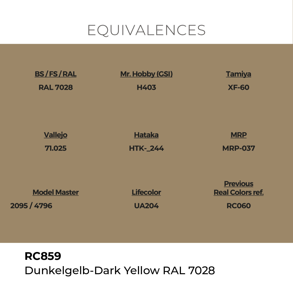 AK Interactive RC859 Real Colors Military Dark Yellow - 17 ml Paint Bottle