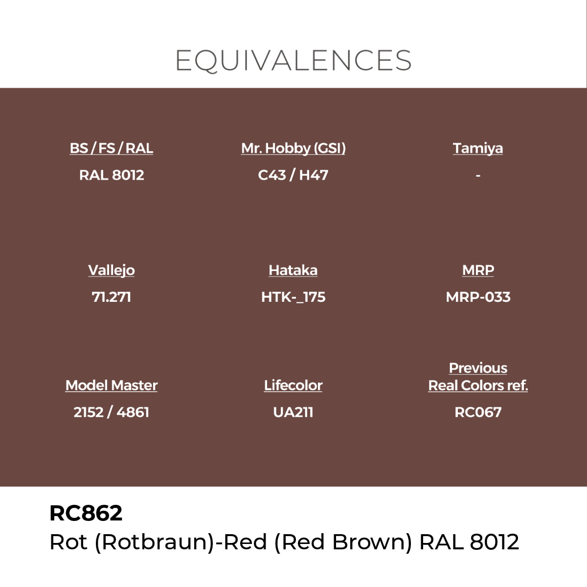 AK Interactive RC862 Real Colors Military RAL 8012 Lacquer - 17 ml Paint Bottle