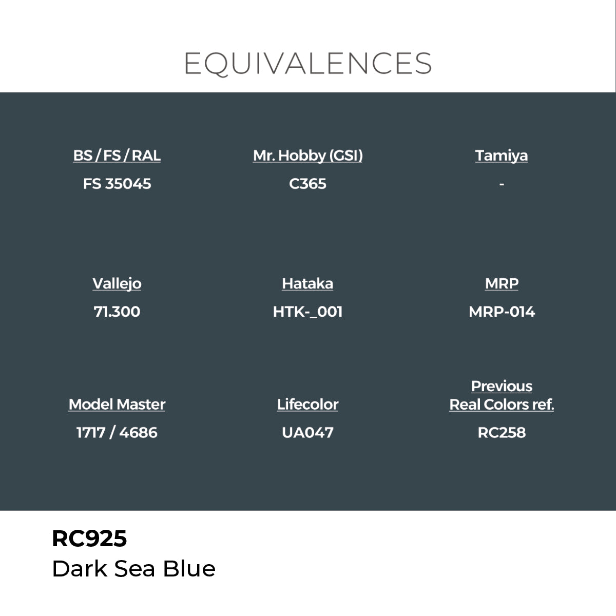 AK Interactive RC925 Real Colors Military Dark Sea Blue - 17 ml Paint Bottle