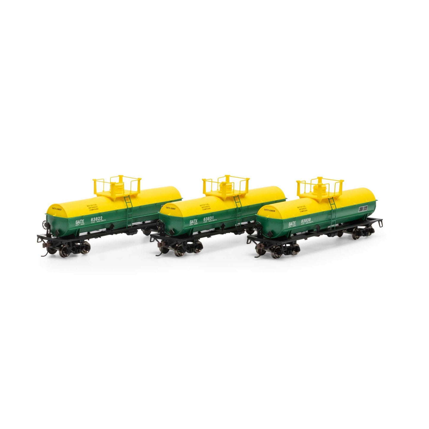 Roundhouse 72997 HO Gen Am Marks Co Chemical Tank Car (Set of 3)