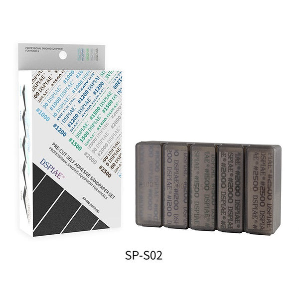 Dspiae SP-S02 #1000-#2500 Fine Grits Adhesive Sandpaper Set (Set of 100)