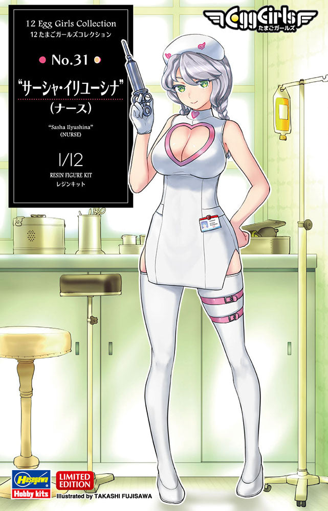 Hasegawa 52336 1:12 Egg Girls #31 Sasha Ilyushina Nurse Resin Figure Kit