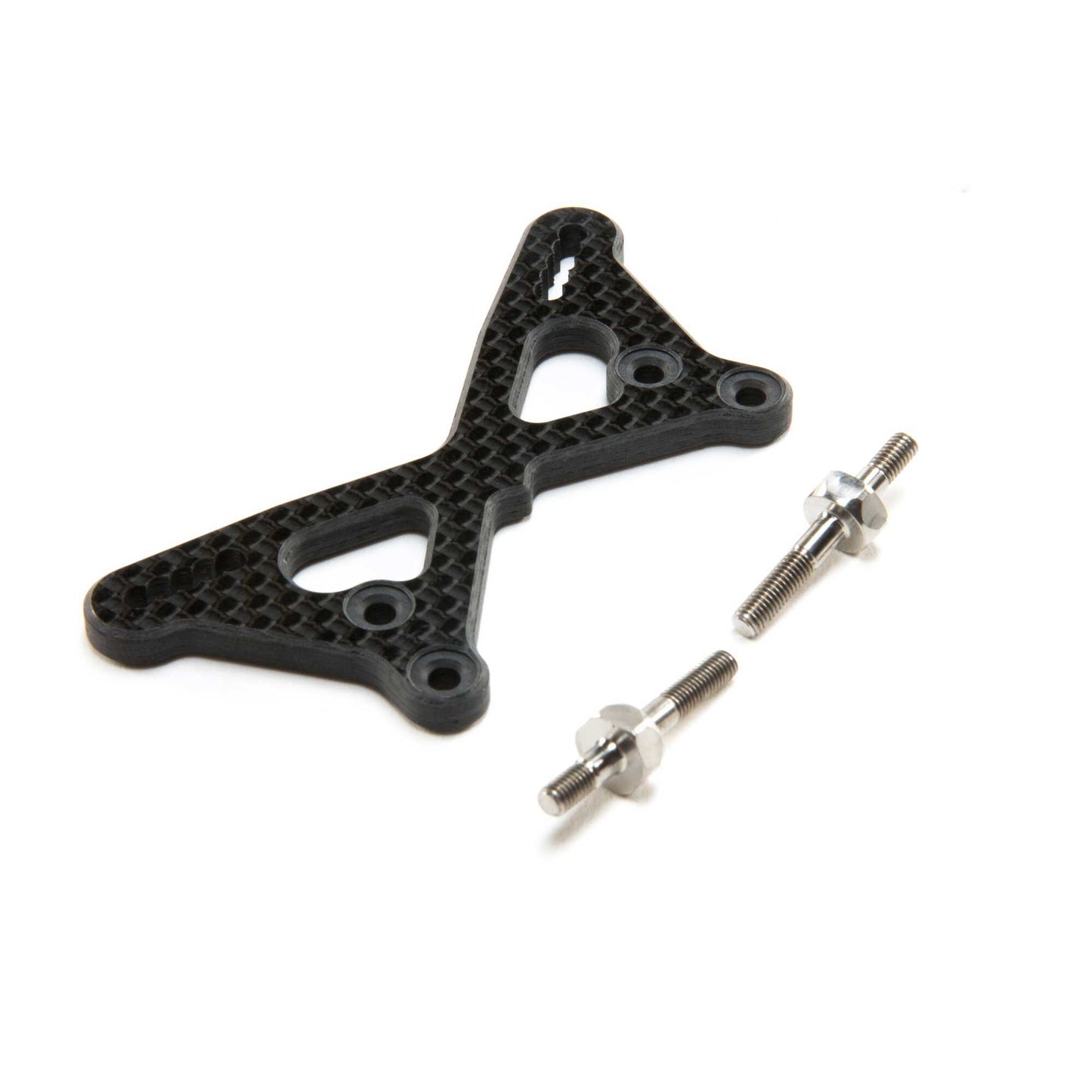 Team Losi Racing TLR334061 22 5.0 Carbon Front Tower +2mm with Ti Standoffs
