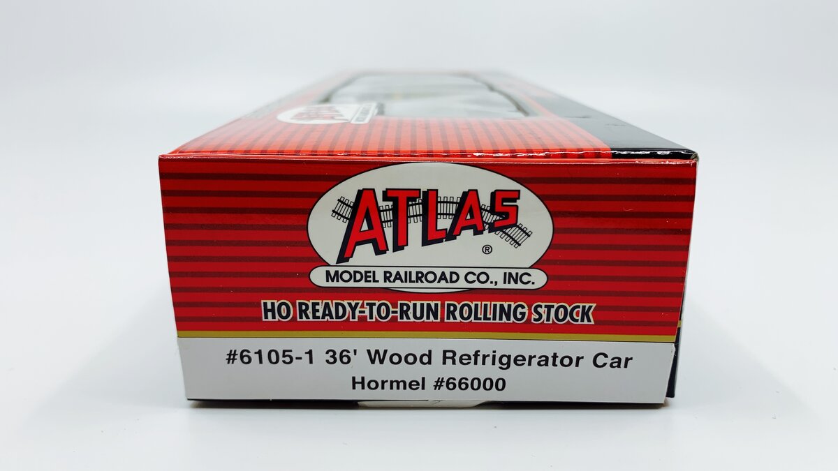 Atlas 6105-1 HO Hormel 36' Wood Refrigerator Car LN/Box