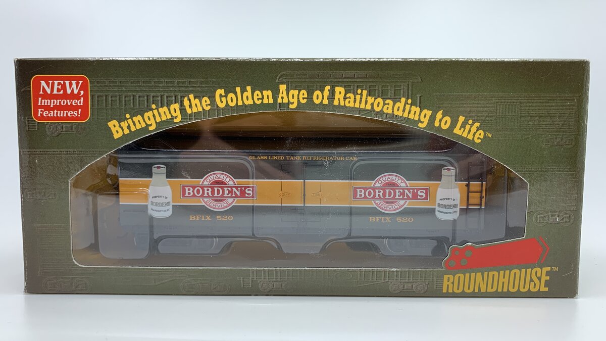 Roundhouse 84615 HO Bordens Dairy 40' Wood Milk Car #520 LN/Box
