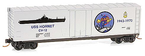 Micro-Trains 03800402 N Scale Navy Series USS Hornet 50' Standard Boxcar #CV-12 LN/Box