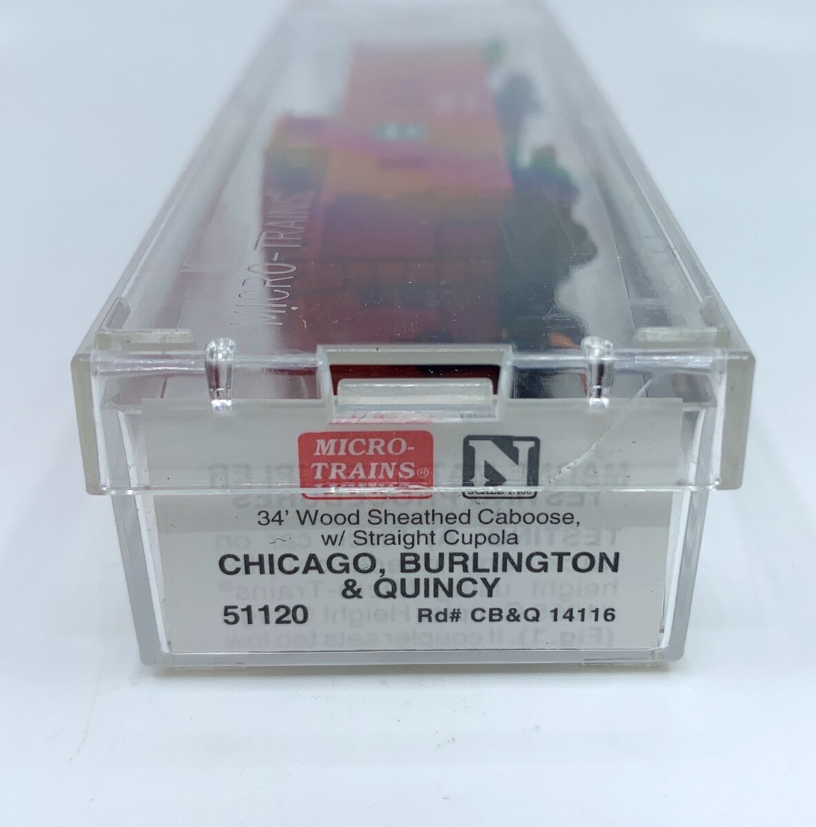 Micro-Trains 05100120 N CB&Q 34' Wood Sheathed Caboose #14116 LN/Box