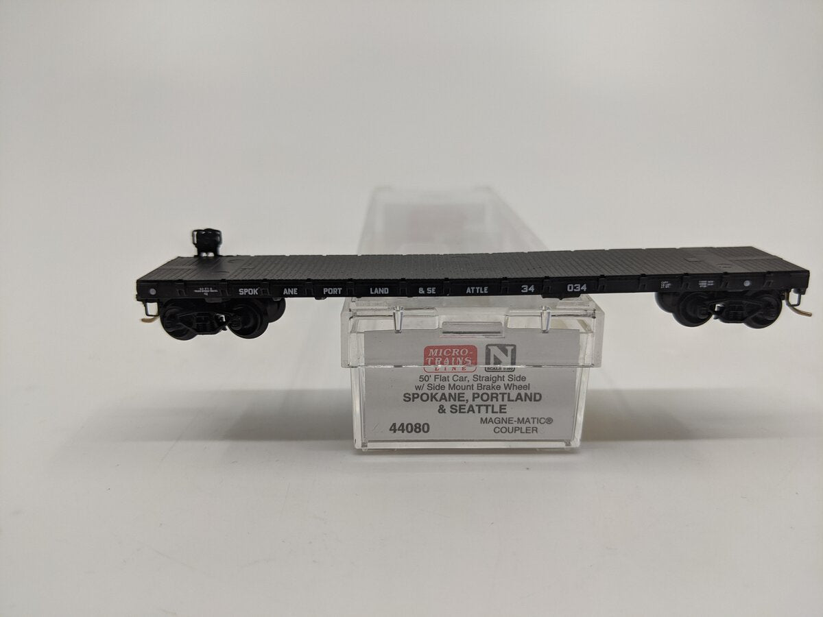 Micro-Trains 04400080 N SP&S 50' Straight Side Flatcar #34034 LN/Box