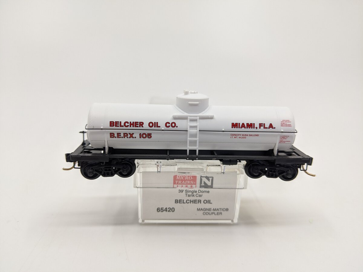 Micro-Trains 06500420 N Belcher Oil 39' Single Dome Tank Car #105 NIB