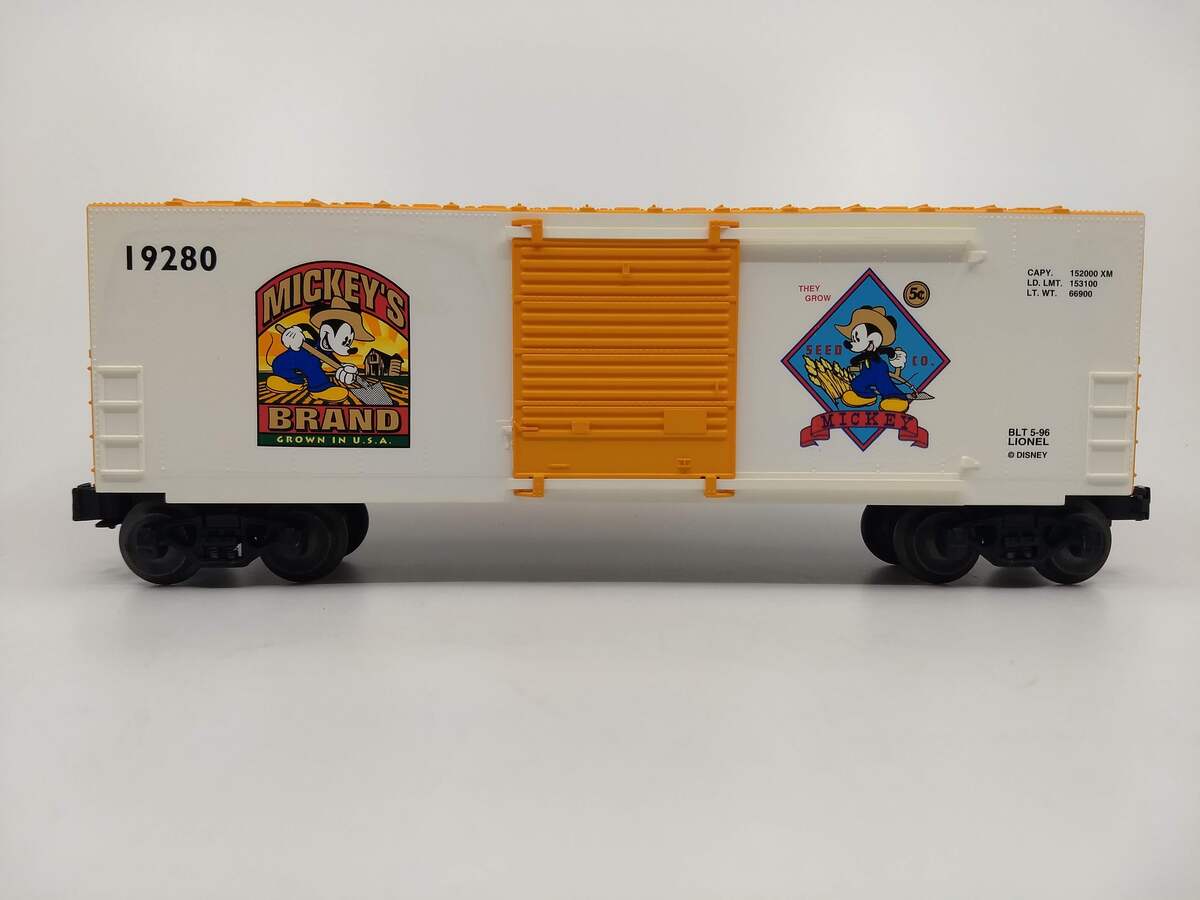 Lionel 6-19280 O Gauge Disney Mickey Wheat Hi-Cube Boxcar #19280 LN/Box