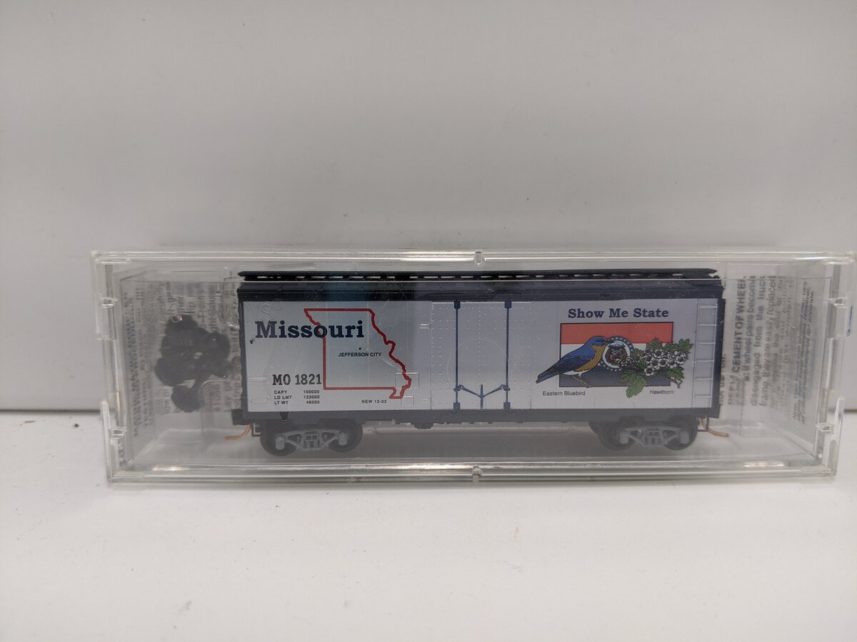 Micro-Trains 02100373 N Scale Missouri 40' Standard Plug Door Boxcar #1821