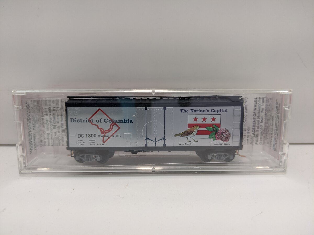 Micro-Trains NSC 04-03 N Scale District of Columbia 40' Standard Boxcar #1800 EX/Box