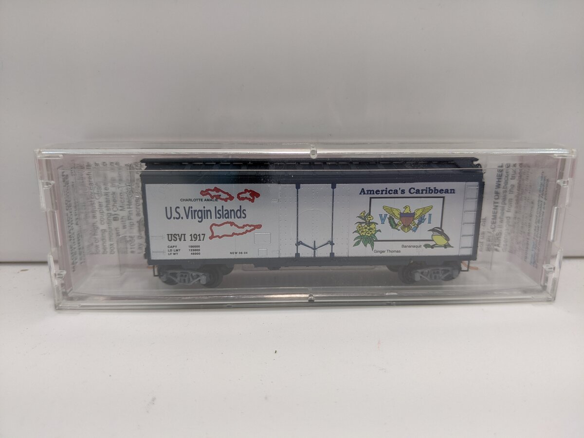 Micro-Trains NSC 04-72 N Scale U.S. Virgin Islands 40' Plug Door Boxcar #1917 LN/Box