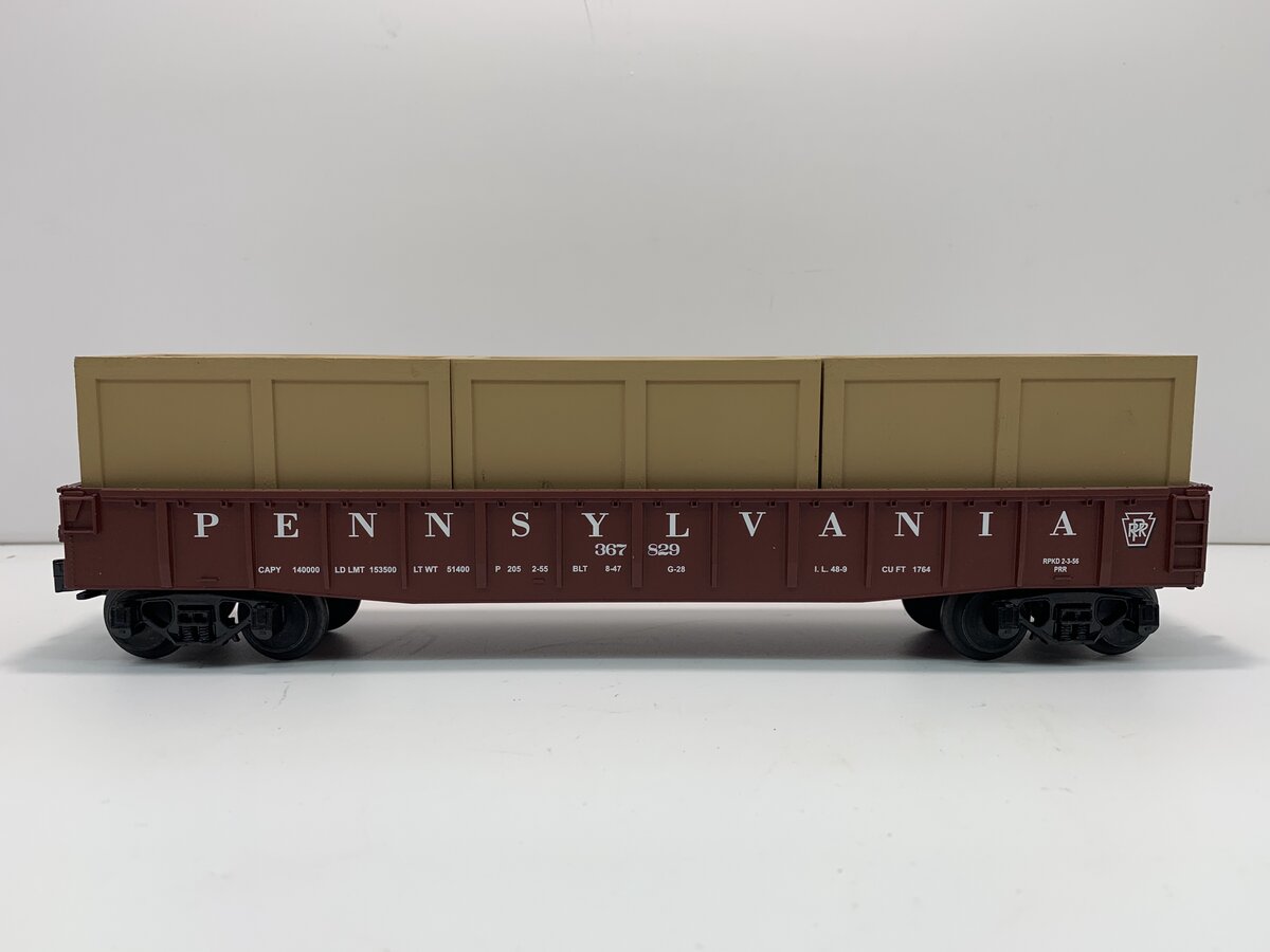 MTH 30-7209 O Gauge Pennsylvania Gondola w/3 Crates #367829 LN/Box