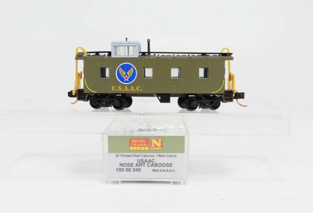 Micro-Trains 10000340 N USAAC Nose Art '36 Riveted Steel Side Caboose