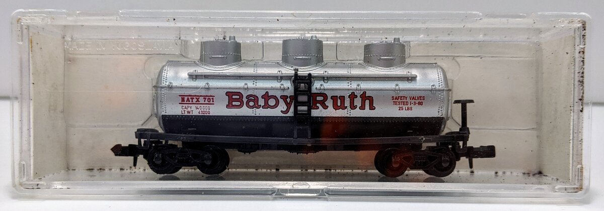 Model Power 3413 N Baby Ruth 40' 3-Dome Tank Car LN/Box