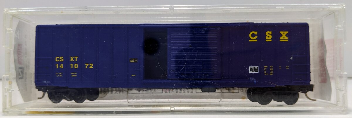 Micro-Trains 25550/2 N Scale CSX 50' Rib Side Single Door Boxcar #141072 LN/Box