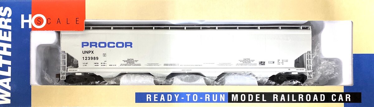 Walthers 932-7157 HO Scale Procor National 6200 Plastic Hopper #123989 LN/Box
