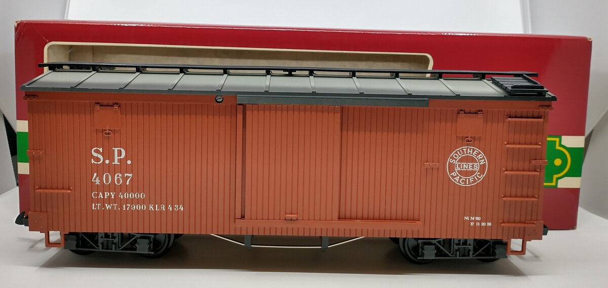 LGB 4067 G Scale Southern Pacific Boxcar #4067 LN/Box