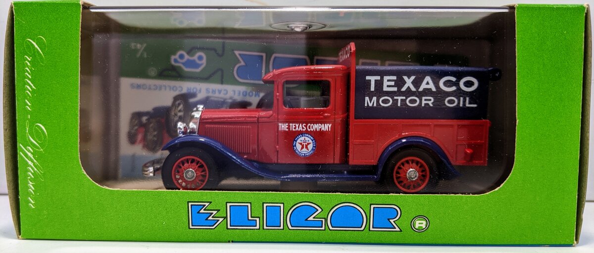 Eligor 1069 1:43 Red & Blue 1933 Ford V8 Texaco Bache Pick