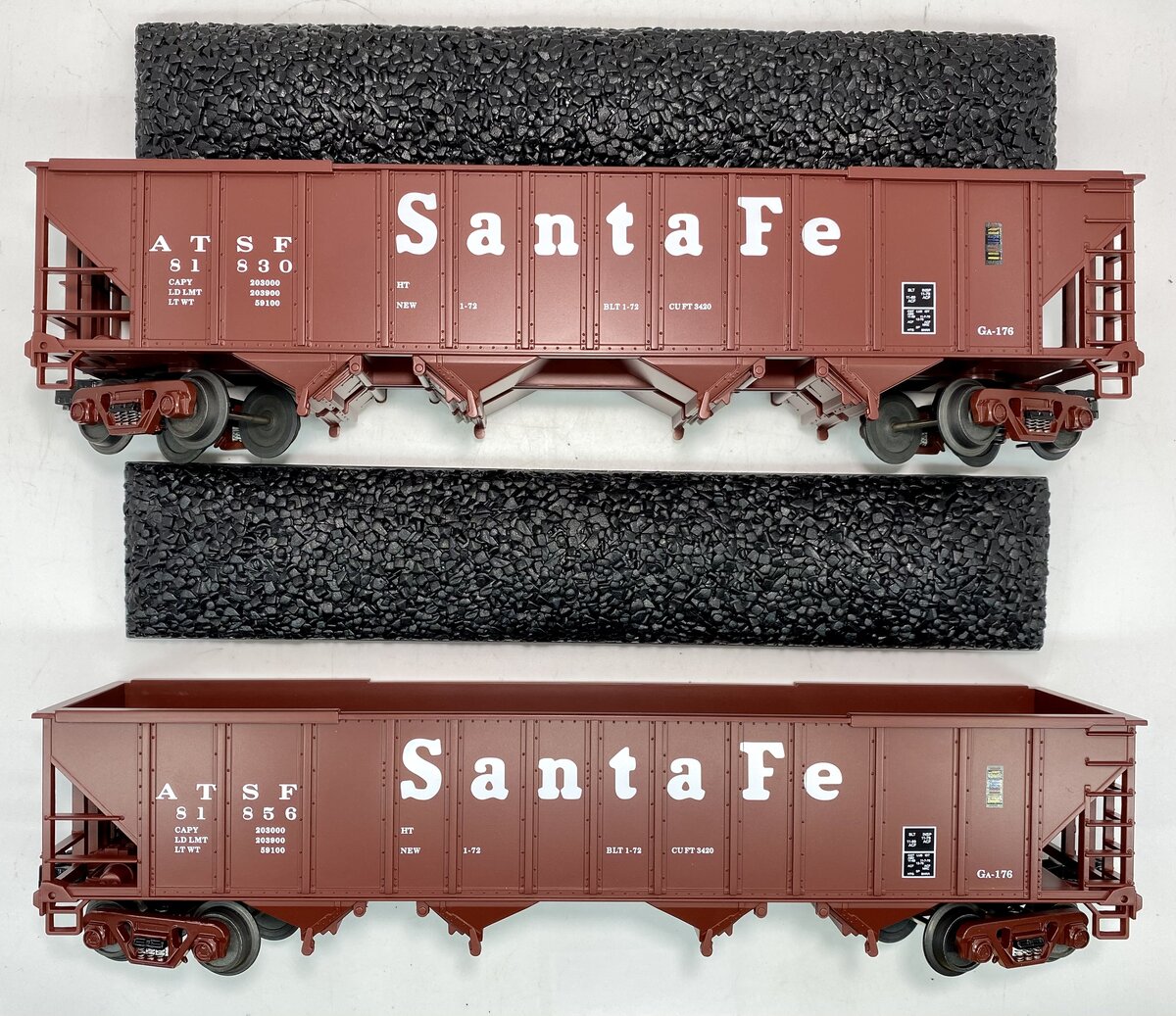 MTH 20-97058 O Gauge Santa Fe Premier 4-Bay Hopper Car Set (Set of 6) LN/Box