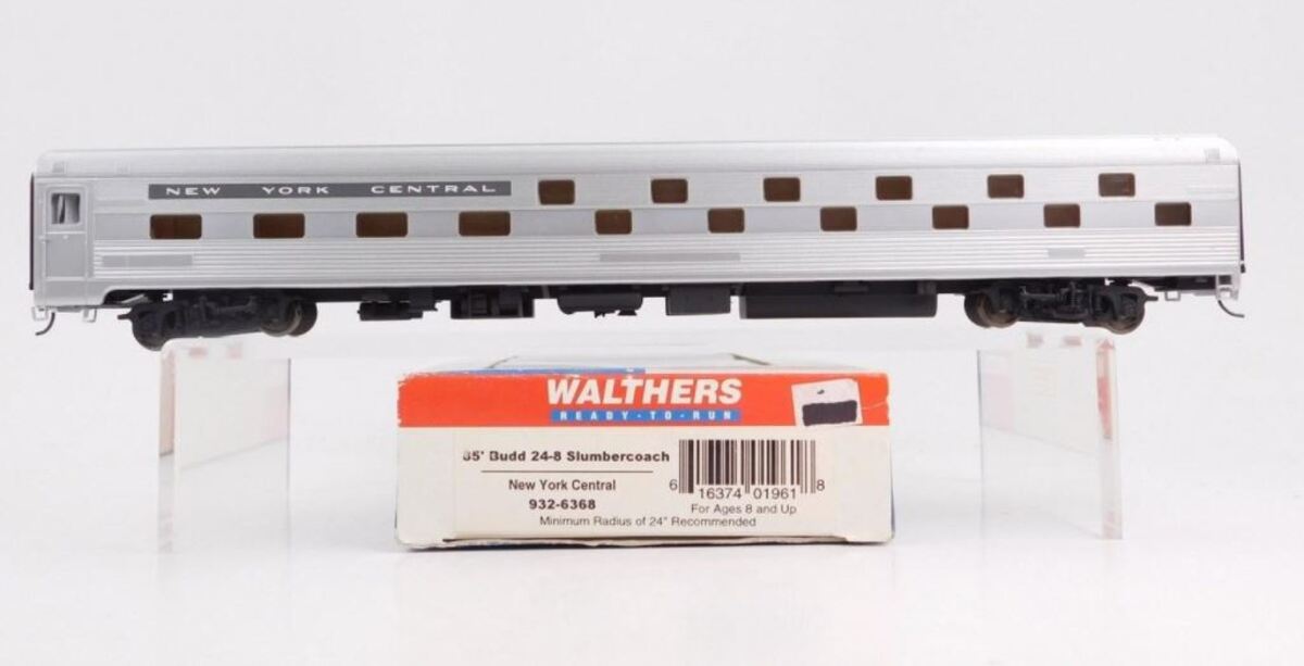 Walthers 932-6368 HO NYC 85' Budd 24-8 Slumbercoach Passenger Car LN/Box