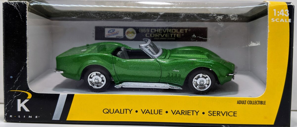 K-Line K-94544 1:43 Kruisers Green 1969 Chevrolet Corvette Die-Cast
