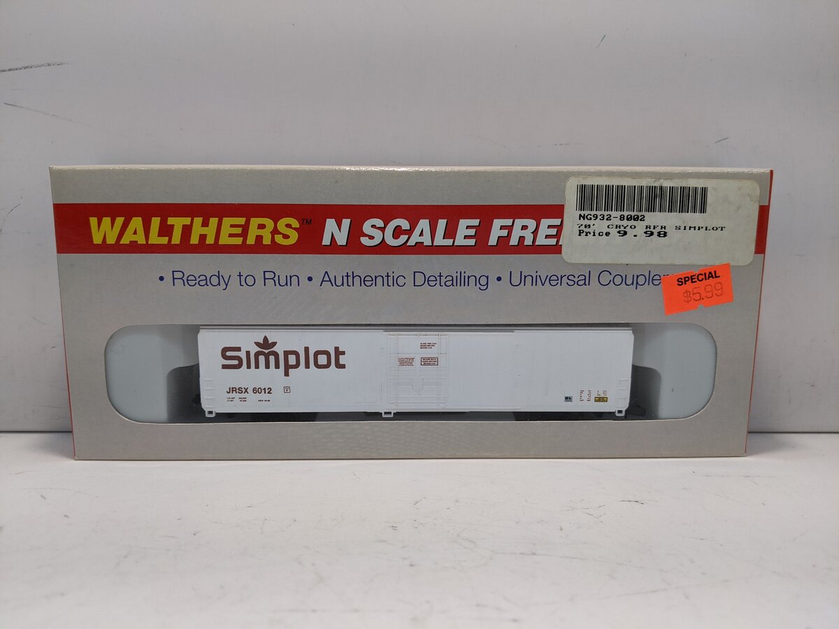 Walthers 932-8002 N Scale Simplot 70' Cryogenic Reefer #6012