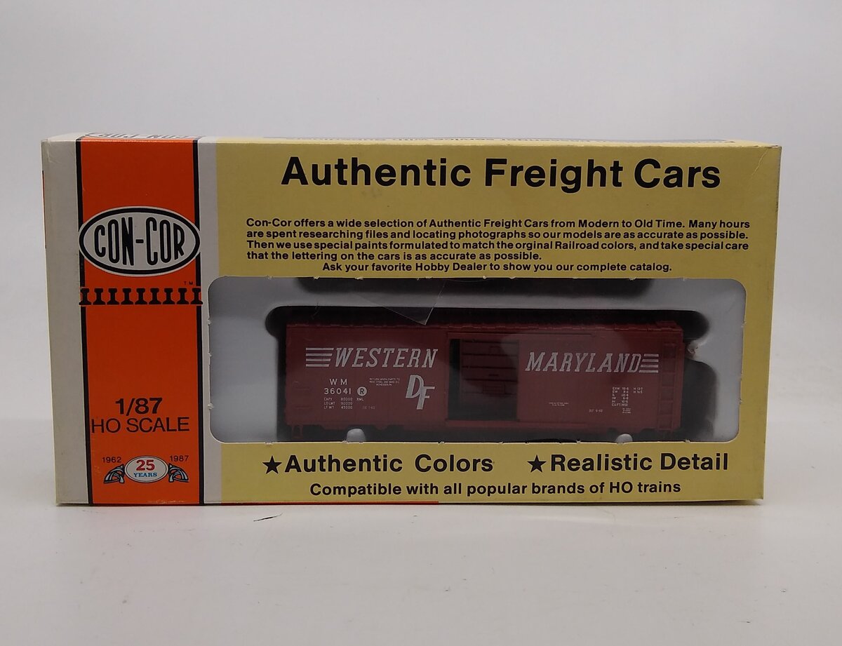 Con-Cor 0001-009426 HO Western Maryland 40 Ft PS-1 Box Car Road # 36041 Kit