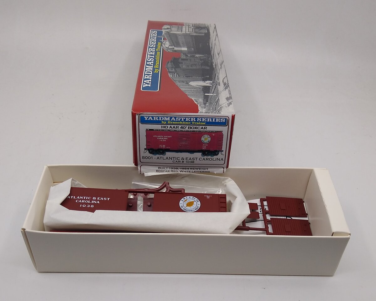 Branchline Trains 8001 HO Scale Atlantic&East Carolina AAR 40' Boxcar #1038 Kit