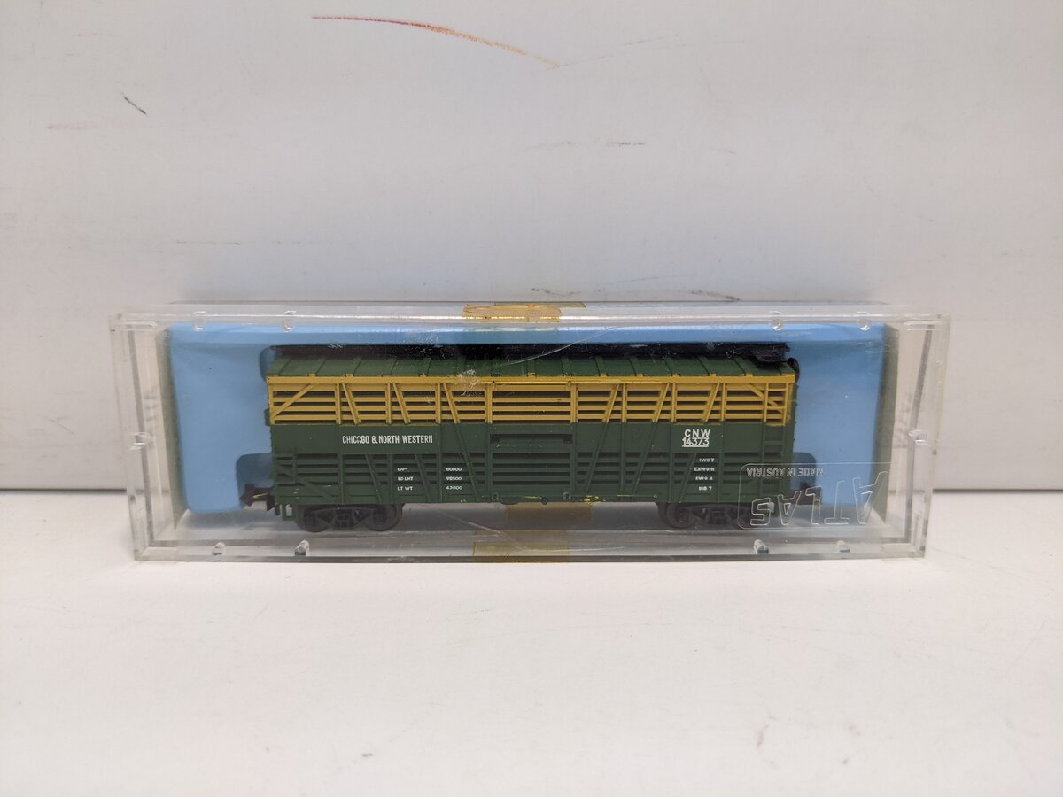 Atlas 2254 N Scale Chicago & North Western Cattle Car #14373 LN/Box