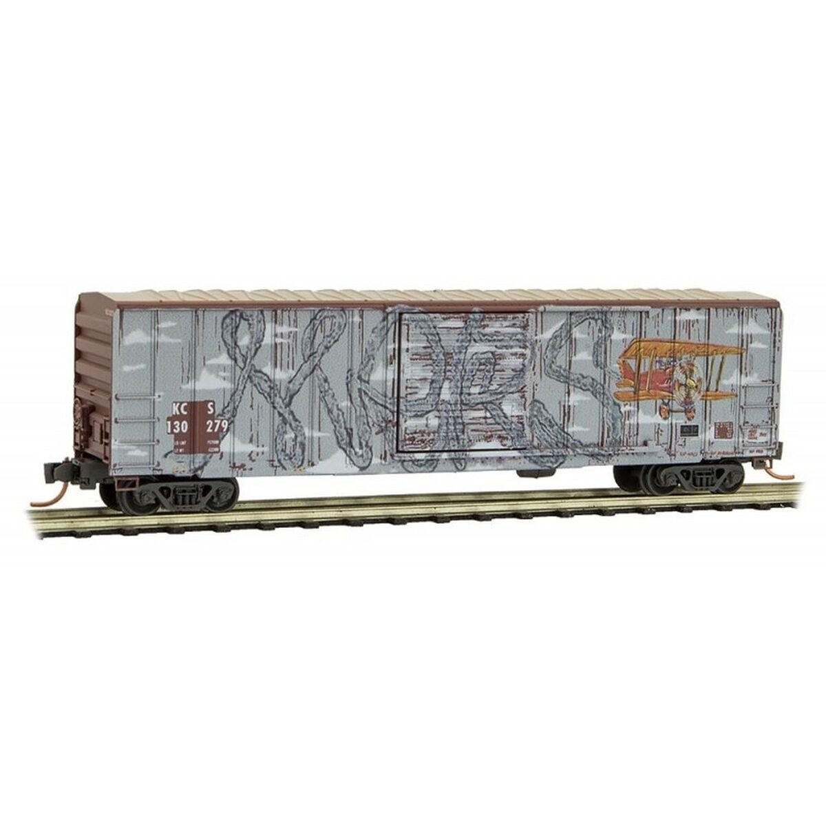 Micro-Trains 02544016 N Kansas City Weathered 50' Rib Side Boxcar #130279 NIB