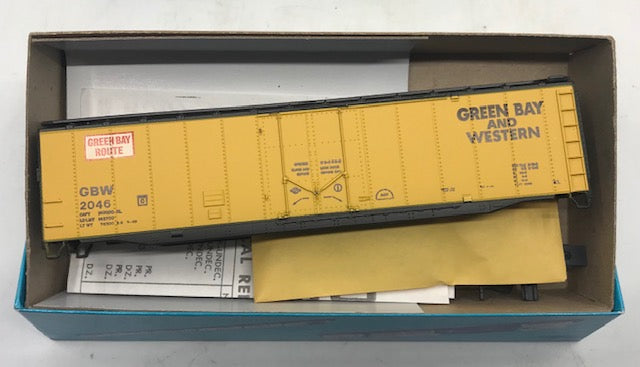 Athearn 1361 HO Scale Green Bay & Western Plug Door 50' Boxcar Road # 2046 Kit