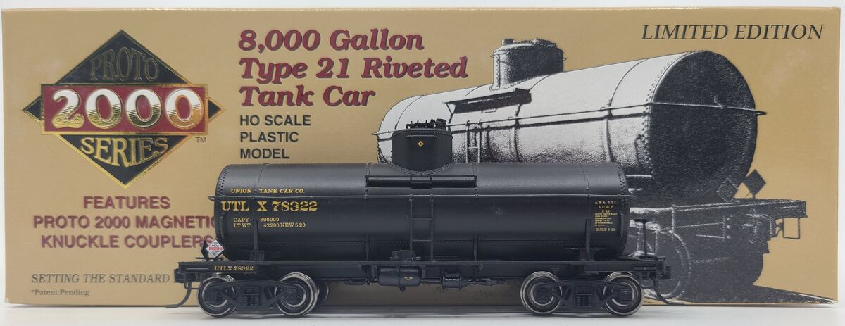 Proto 2000 78322 HO Scale UTLX 8,000 Gallon Type 21 Riveted Tank Car LN/Box