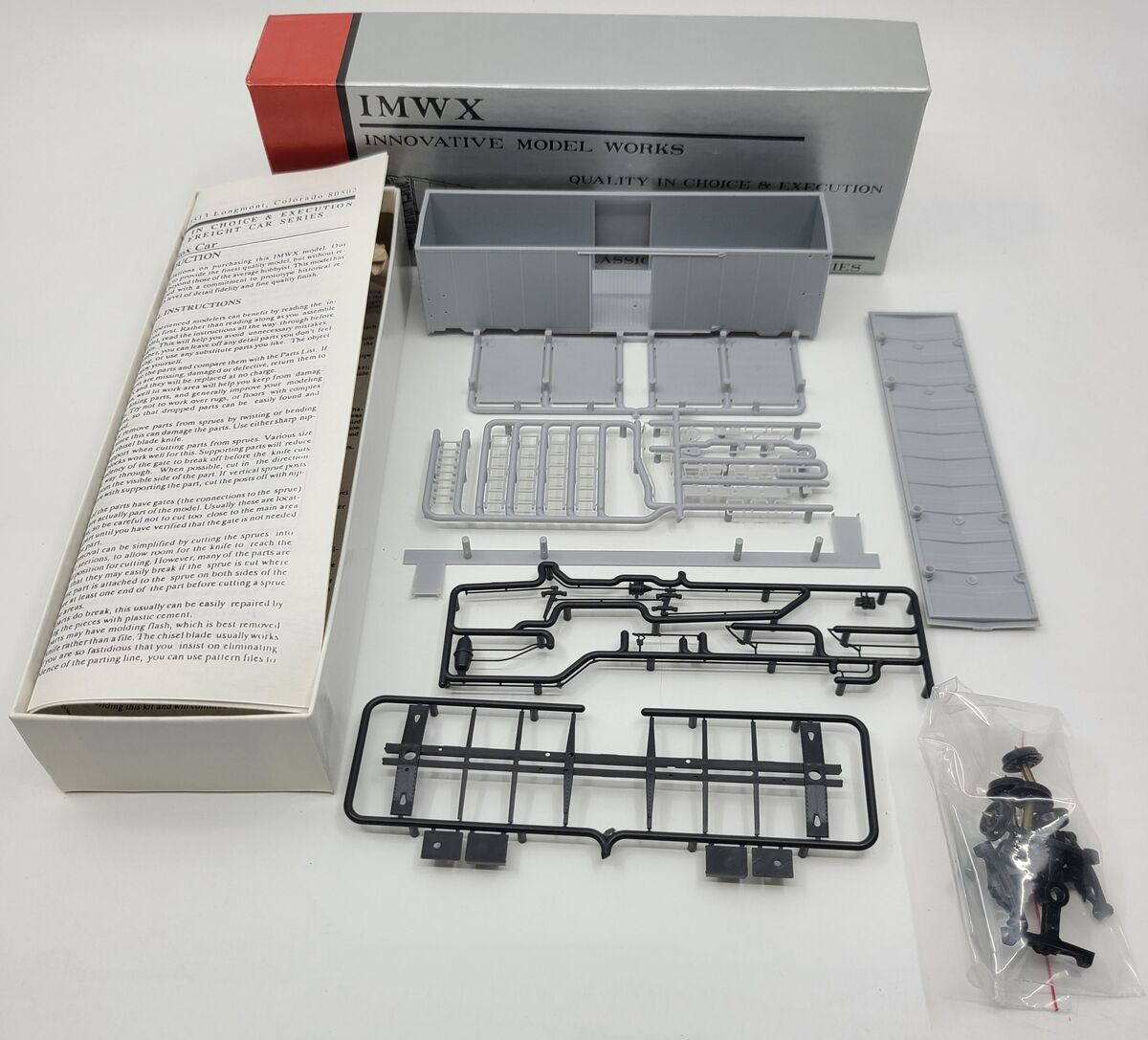 IMWX HOBUNG02 HO Scale Undecorated 1937 A.A.R. Boxcar Kit EX/Box