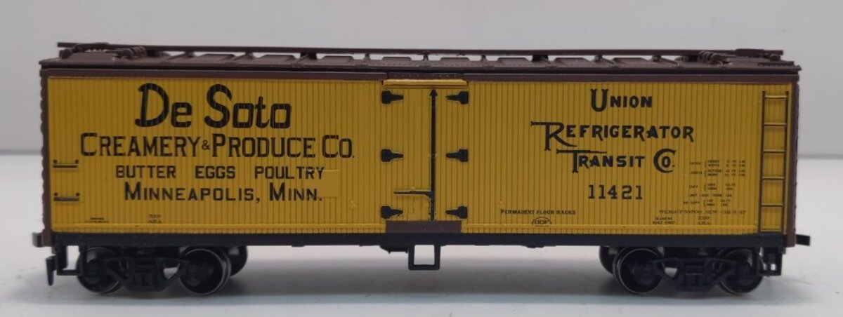 Athearn 7583 HO De Soto Creamery 40' Wood Reefer #11421 LN/Box