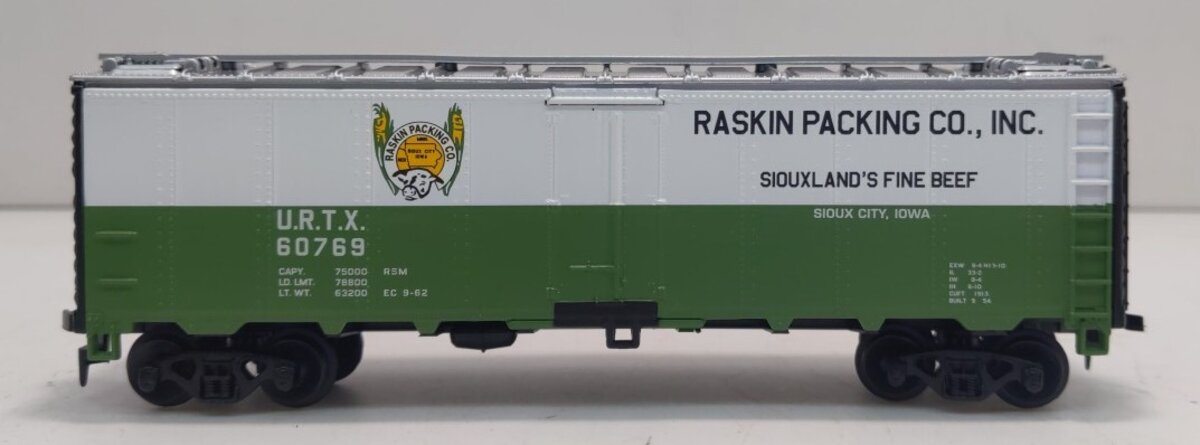 Athearn 71315 HO Scale Raskin 40' Steel Reefer URTX #60769 LN/Box