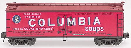 Atlas 6726-1 O Gauge Columbia Soup Reefer Car #7500 (3-Rail) LN/Box